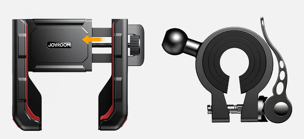 Joyroom Universal Motorcycle Phone Holder Half Enclosure Design Bike Bicycle Phone Mount Quick Lock For iPhone 4.7"-7" Phones