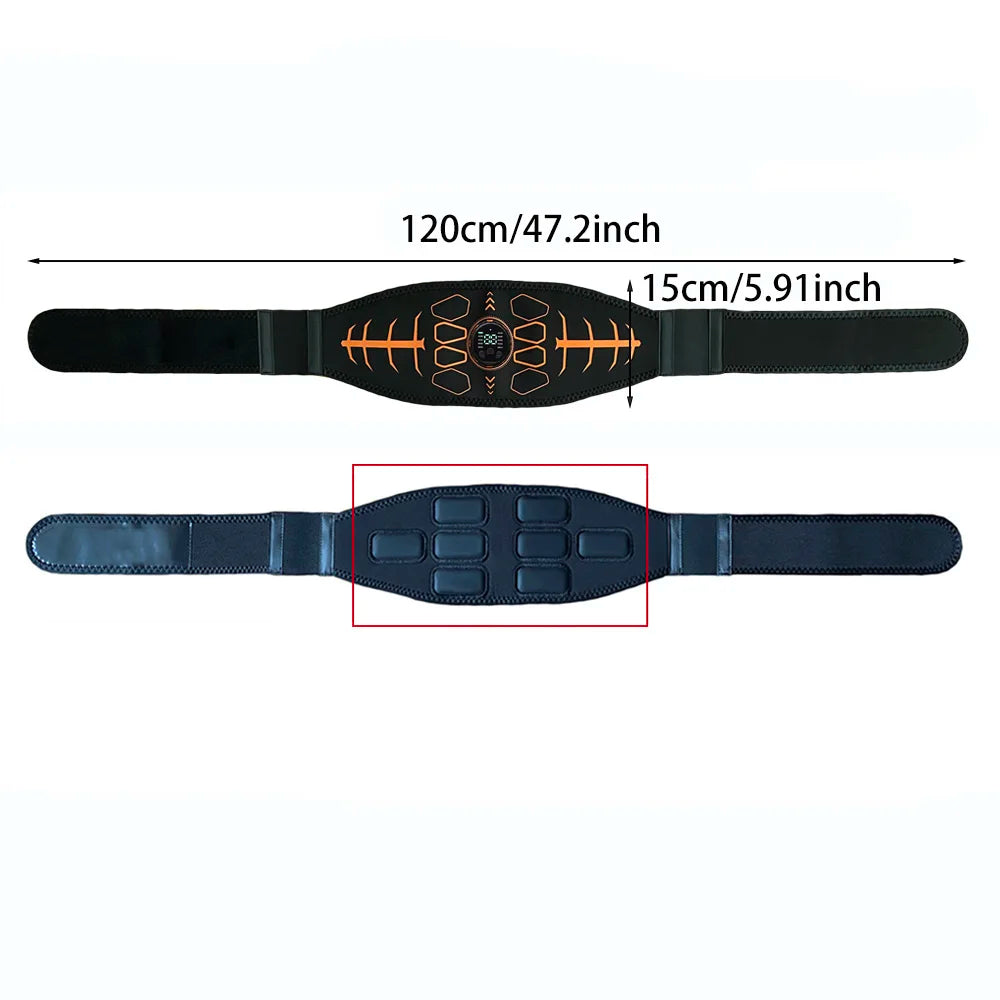 Ceinture de Tonification Abdominale Smart Muscle Toner, Entraîneur d'Abdos USB Rechargeable, Masseur Corporel, Équipement de Fitness pour la Maison
