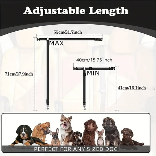 Dog Seat Belt for Vehicle Secure, Pet Car Tether Safety Leash for Dogs In Vehicles, Dog Seatbelt Tether, Christmas Gift
