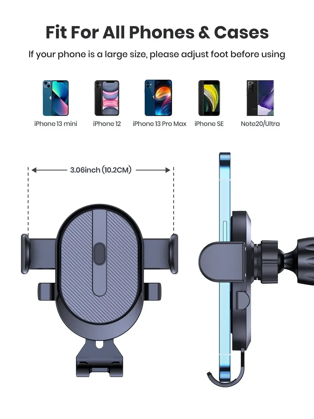 New Universal Car Bracket Gravity Auto Phone Holder Car Air Vent Clip Mount Mobile Phone Holder Cell Phone Stand For All Phones
