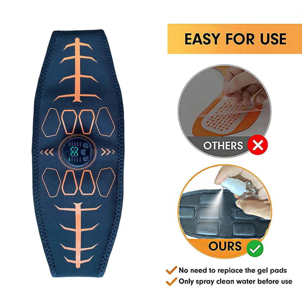 Ceinture de Tonification Abdominale Smart Muscle Toner, Entraîneur d'Abdos USB Rechargeable, Masseur Corporel, Équipement de Fitness pour la Maison