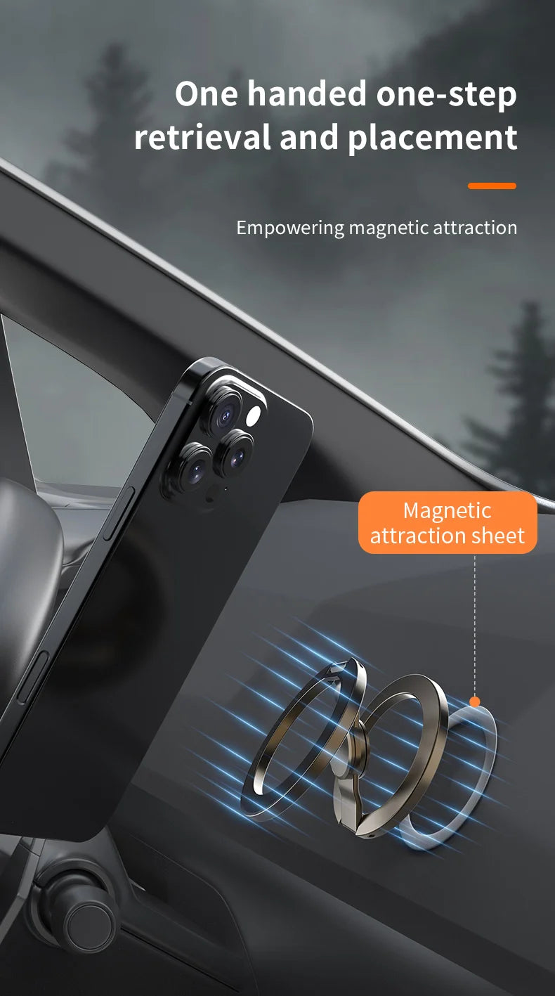 2025 Double-Sided MagSafe Phone Holder for iPhone 14/15/16, Foldable 360° Rotating Stand with Strong Magnet & Finger Grip Suppor