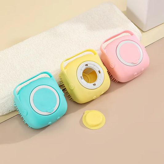 Pet Silicone Bath Brush Cleaning Care  Dog Cat Bath Massage Brush Safe and Non-toxic
