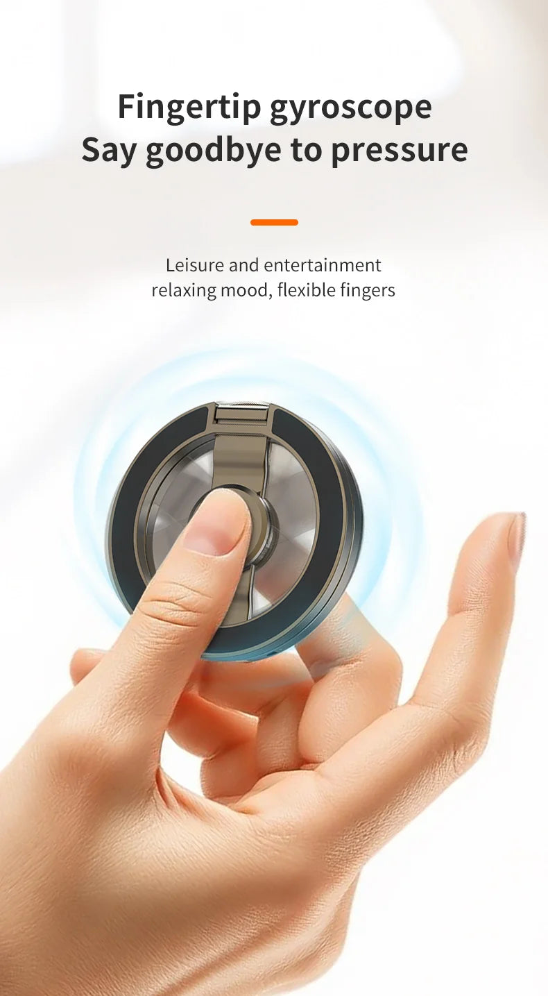 2025 Double-Sided MagSafe Phone Holder for iPhone 14/15/16, Foldable 360° Rotating Stand with Strong Magnet & Finger Grip Suppor