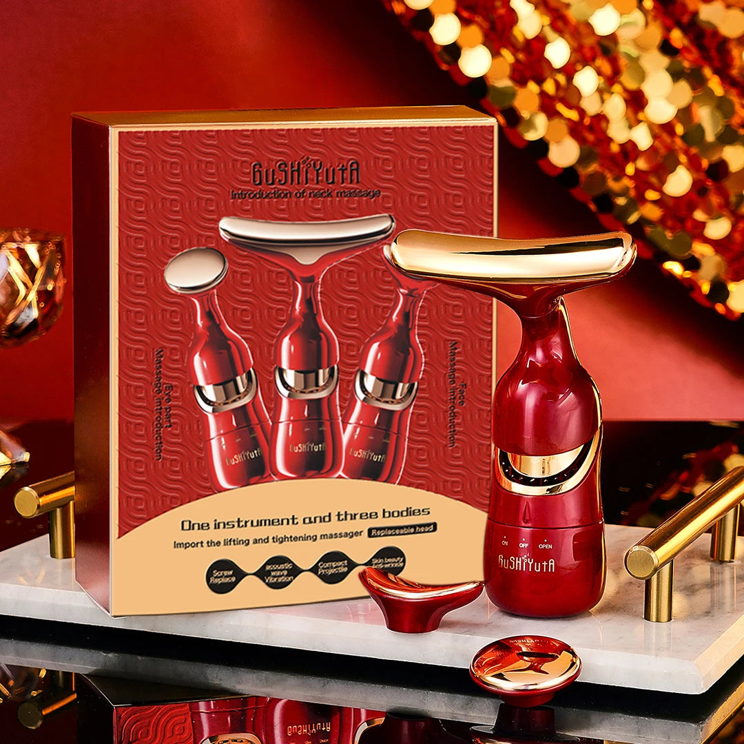 Appareil de Lifting Facial du Cou et des Yeux, Masseur, Introduiseur, Micro-courant, Rajeunissement de la Peau, Anti-âge, Appareil de Beauté, Masseur Facial