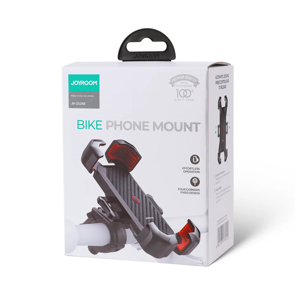 Joyroom Universal Bike Phone Holder 360° View Bicycle Phone Holder for 4.7-7 inch Mobile Phone Stand Shockproof Bracket GPS Clip