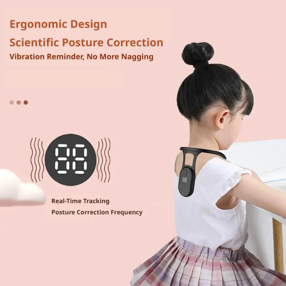 Correcteur de posture assis - Rappel d'entraînement postural par micro-vibrations - Capteur corrigeant la posture du dos et la cyphose pour adultes et enfants