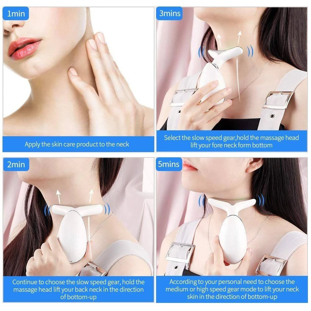 Appareil de Lifting Facial du Cou et des Yeux, Masseur, Introduiseur, Micro-courant, Rajeunissement de la Peau, Anti-âge, Appareil de Beauté, Masseur Facial