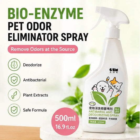 Pet Deodorant Spray Bio-enzymes Urine Odor Eliminator Antibacterial Disinfect Liquid for Cats Dogs Indoor Pet Cleaning Supplies