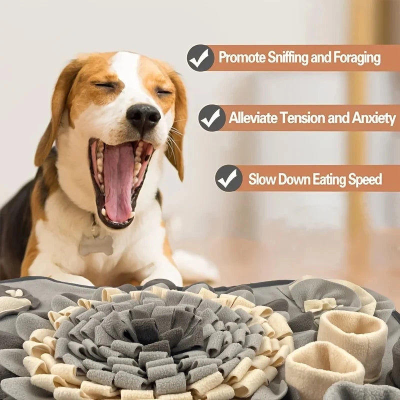 Pet Sniffing Mat for Dogs, Interactive Durable Slow Feeding Pad, Training Mat for Foraging Skills & Slow Eating