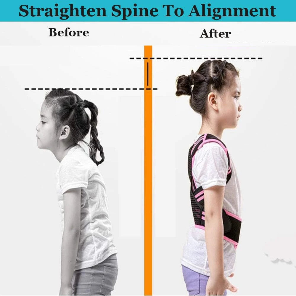 Correcteur de Posture pour Enfants, Redresse Dos pour Adolescents Garçons et Filles Discret sous les Vêtements, Soutien Dorsal Améliorant le Port de Tête