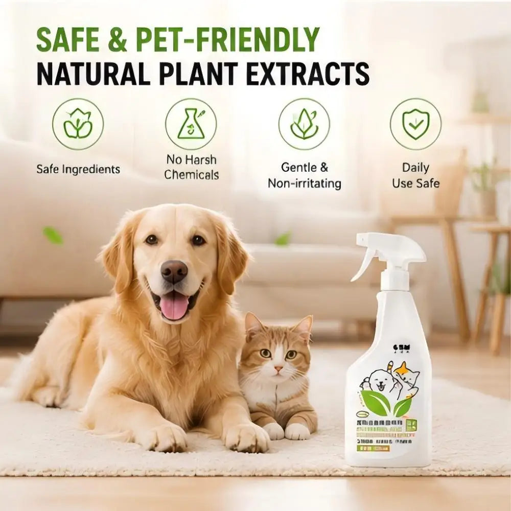 Pet Deodorant Spray Bio-enzymes Urine Odor Eliminator Antibacterial Disinfect Liquid for Cats Dogs Indoor Pet Cleaning Supplies