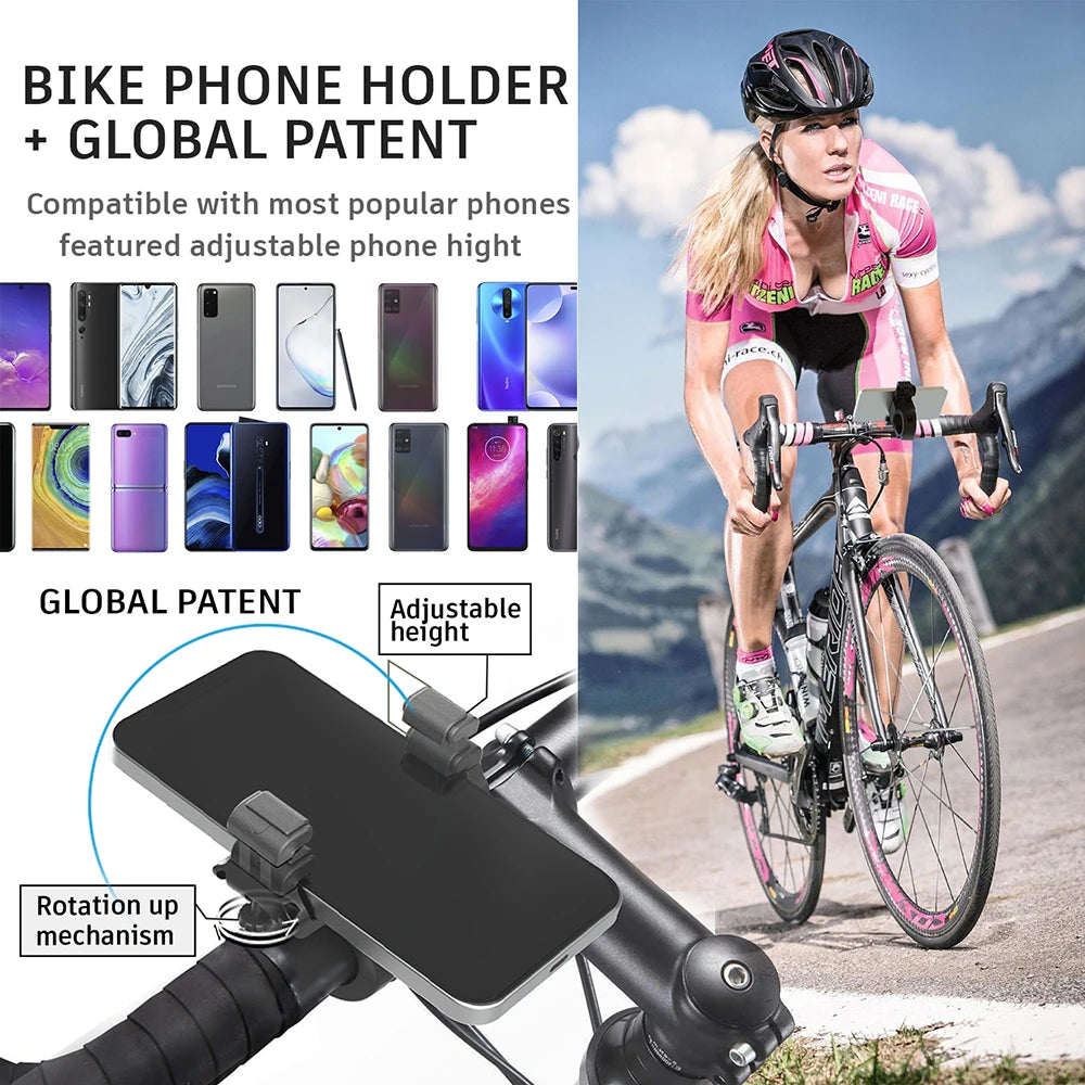 UPPEL Bike Phone Holder Mini Phone Holder for MTB Bicycle 360 Rotatable Cycling Mobile Stand Cellphone Support Mount 31.8mm