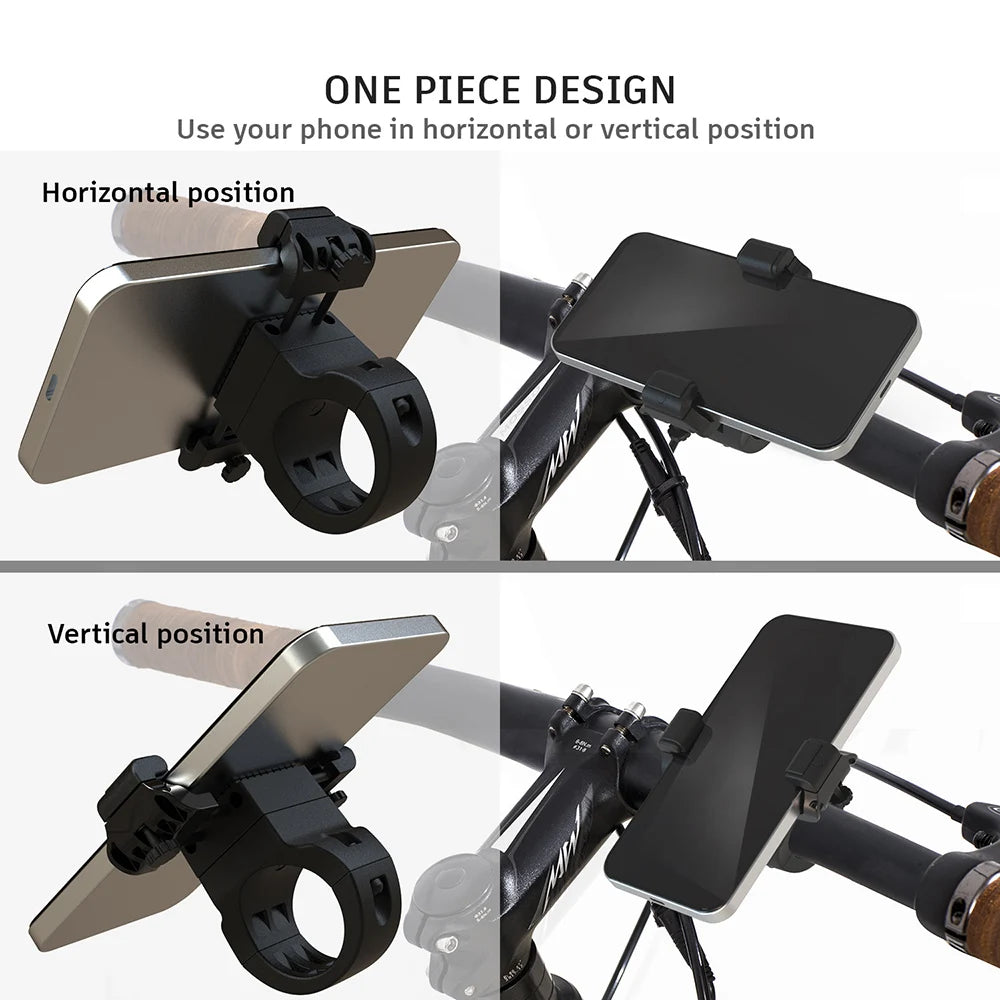 UPPEL Bike Phone Holder Mini Phone Holder for MTB Bicycle 360 Rotatable Cycling Mobile Stand Cellphone Support Mount 31.8mm