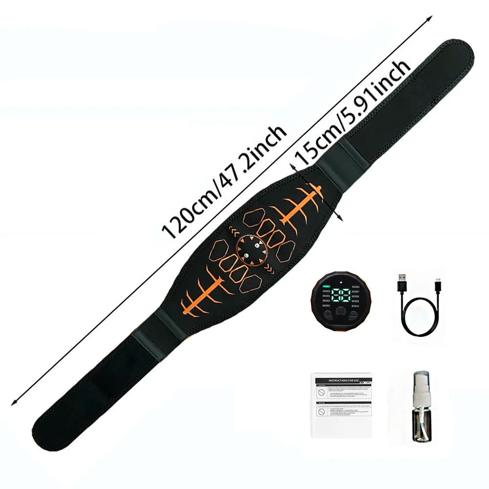 Ceinture de Tonification Abdominale Smart Muscle Toner, Entraîneur d'Abdos USB Rechargeable, Masseur Corporel, Équipement de Fitness pour la Maison