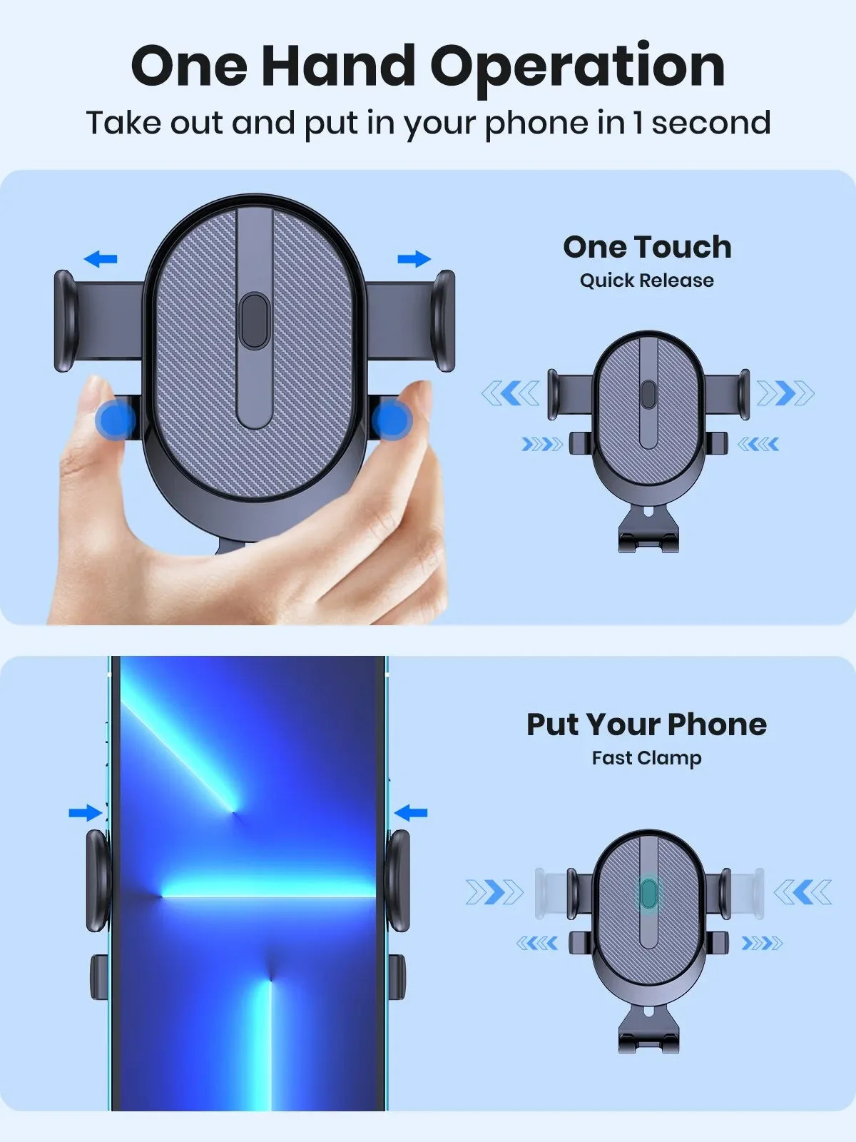 New Universal Car Bracket Gravity Auto Phone Holder Car Air Vent Clip Mount Mobile Phone Holder Cell Phone Stand For All Phones