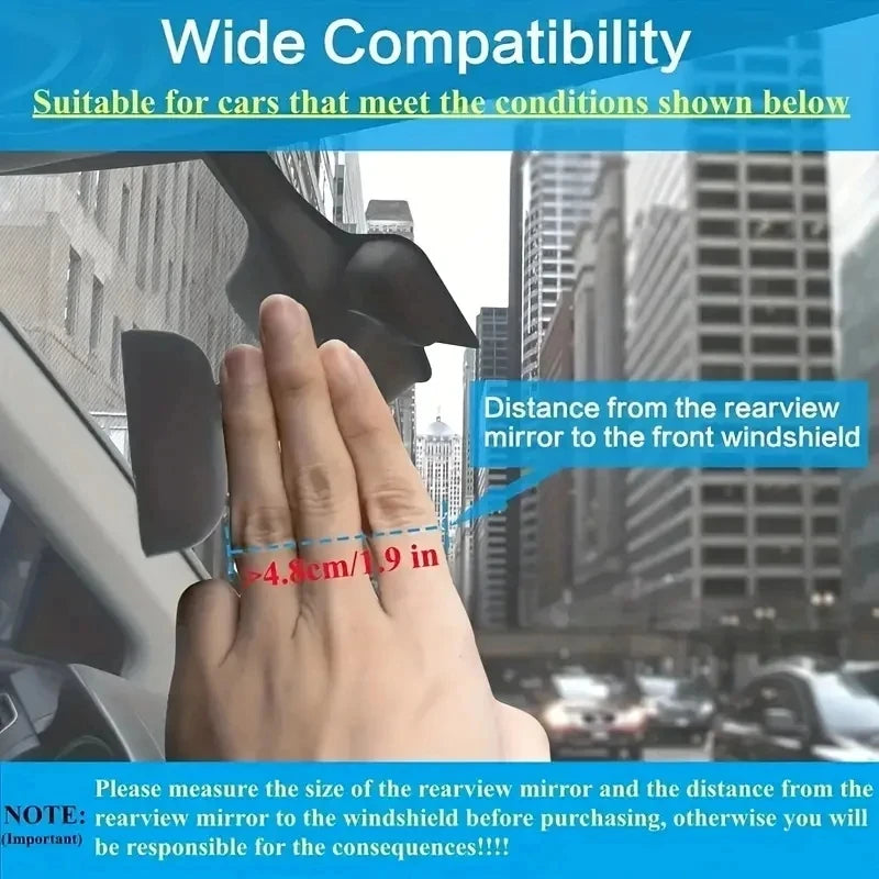 Adjustable Car Rearview Mirror Phone Holder 360° Retractable Cell Phone Holder Clip Phone GPS Support Mobile Phone Mount Stand