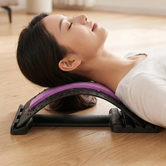 Correcteur de posture Relaxation lombaire Ceinture d'étirement Masseur de dos Soutien dorsal Arceau dorsal pour la maison, la gym et le bureau