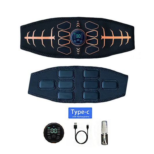 Ceinture de Tonification Abdominale Smart Muscle Toner, Entraîneur d'Abdos USB Rechargeable, Masseur Corporel, Équipement de Fitness pour la Maison