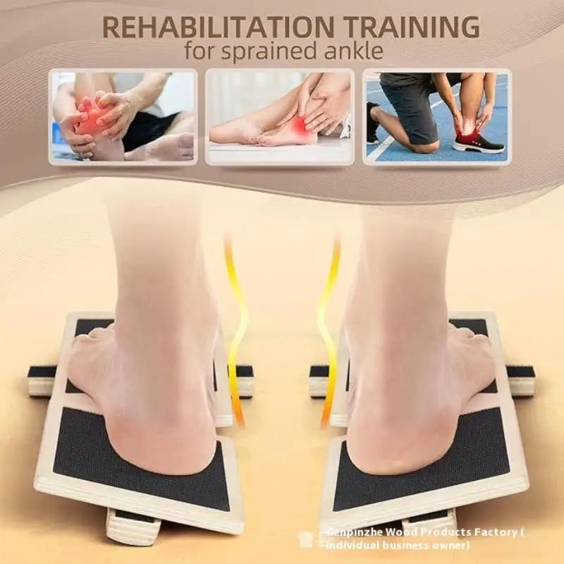 Planche d'équilibre de physiothérapie antidérapante en bois, entraînement postural monopodal, renforcement de la cheville