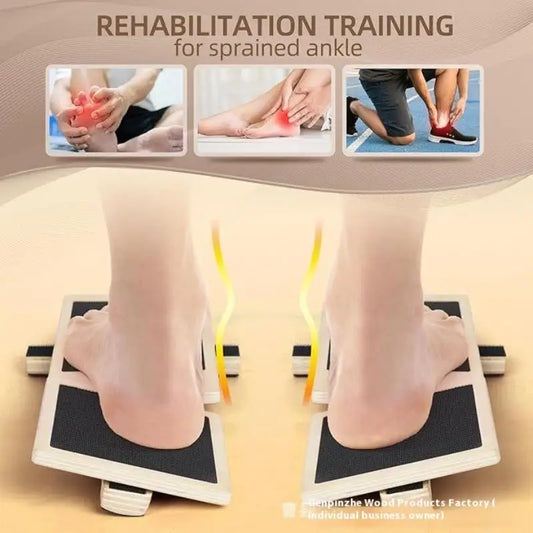 Planche d'équilibre de physiothérapie antidérapante en bois, entraînement postural monopodal, renforcement de la cheville