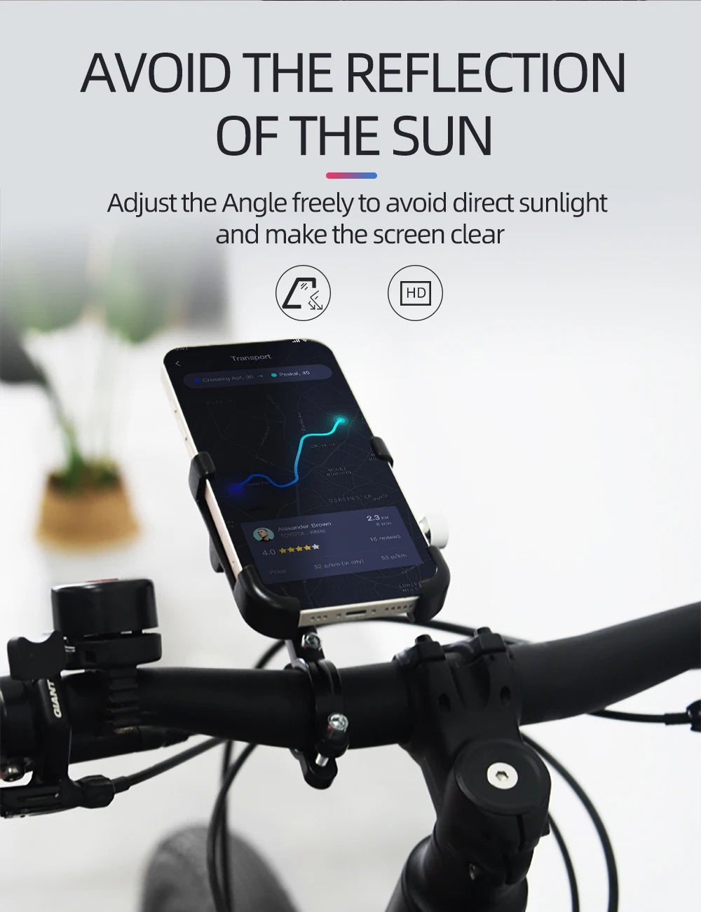 ThinkRider Mountain bike road bike shooting mobile phone stand bicycle electric bike anti-vibration navigation special stand