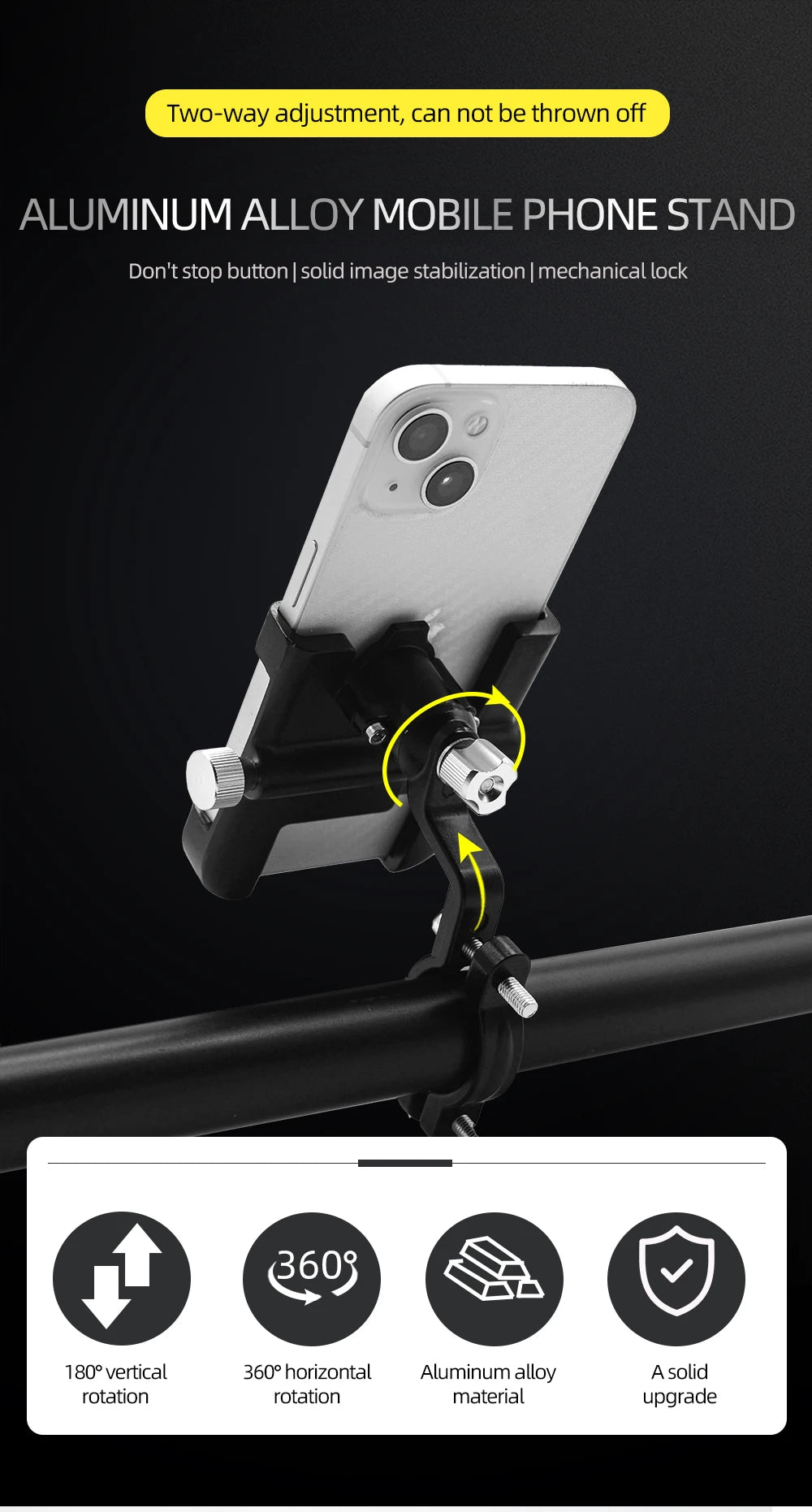 ThinkRider Mountain bike road bike shooting mobile phone stand bicycle electric bike anti-vibration navigation special stand